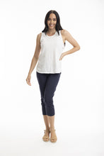 Load image into Gallery viewer, Orientique Bangalene Capri Pants Navy front shot
