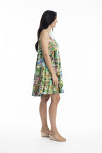 Load image into Gallery viewer, Orientique Bellagio Sleeveless Buttonthrough Dress Printed colour side shot
