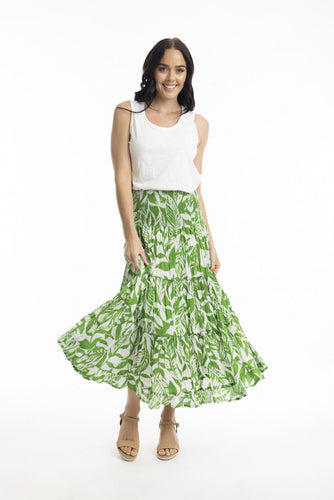 Orientique Hayman Green Skirt front shot