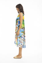 Load image into Gallery viewer, Orientique Kai Midi Dress with Ruched Neckline side shot
