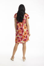 Load image into Gallery viewer, Orientique La Pelosa Reversible Short Sleeve Dress back shot reversed print
