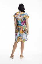 Load image into Gallery viewer, Orientique Printed Cotton Easy Fit Dress Florida colour back shot
