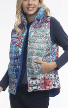 Load image into Gallery viewer, Orientique Reversible Sleeveless Puffer Vest Beethoven 2 Front Closed up
