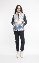 Load image into Gallery viewer, Orientique Reversible Sleeveless Puffer Vest La Boheme 2 Front View
