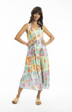 Load image into Gallery viewer, Orientique Sandy Sleeveless Midi Dress Printed colour front shot
