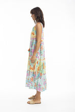 Load image into Gallery viewer, Orientique Sandy Sleeveless Midi Dress Printed colour side shot
