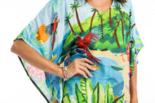 Load image into Gallery viewer, Orientique Skye Kaftan printed colour front closed up shot
