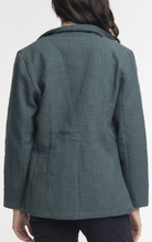 Load image into Gallery viewer, Orientique Solid Blazer Mediterranean Back Closed up
