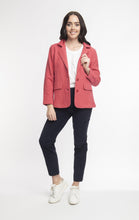 Load image into Gallery viewer, Orientique Solid Blazer Pink Front View
