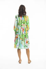 Load image into Gallery viewer, Orientique Talia 3/4 Sleeve Layered Dress Printed colour back shot
