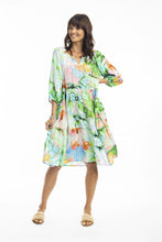 Load image into Gallery viewer, Orientique Talia 3/4 Sleeve Layered Dress Printed colour front shot
