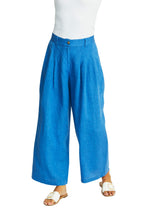 Load image into Gallery viewer, Ping Pong - Amal Linen Palazzo Pant in Ivy colour in front shot
