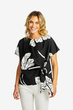 Load image into Gallery viewer, Ping Pong - Atlas Knot Front Top in Black/Ivory colour front shot
