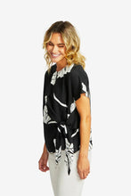 Load image into Gallery viewer, Ping Pong - Atlas Knot Front Top in Black/Ivory colour side shot
