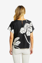 Load image into Gallery viewer, Ping Pong - Atlas Knot Front Top in Black/Ivory colour back shot
