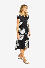 Load image into Gallery viewer, Ping Pong - Atlas Midi Dress in Black/Ivory colour side shot
