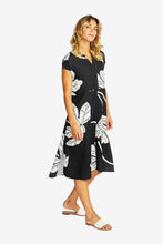 Load image into Gallery viewer, Ping Pong - Atlas Midi Dress in Black/Ivory colour side shot
