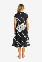 Load image into Gallery viewer, Ping Pong - Atlas Midi Dress in Black/Ivory colour back shot
