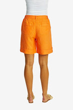 Load image into Gallery viewer, Ping Pong - Mila Linen Shorts in Jaffa colour back shot
