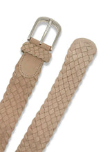 Load image into Gallery viewer, Carolina Soft Leather Plaited Jeans Belt - Nude Color
