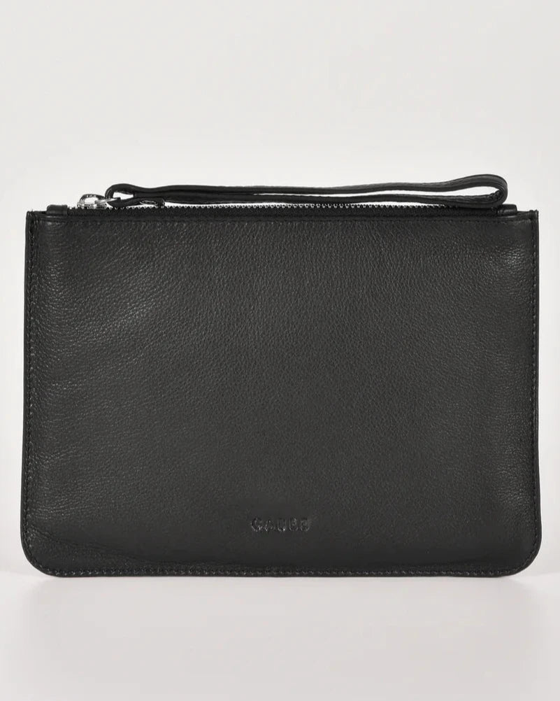 Queens Leather Pouch in Black colour