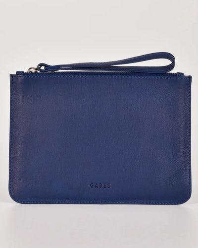 Queens Leather Pouch in Blue colour