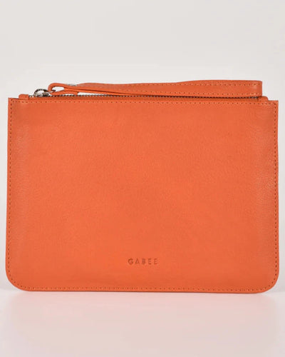 Queens Leather Pouch in Orange colour