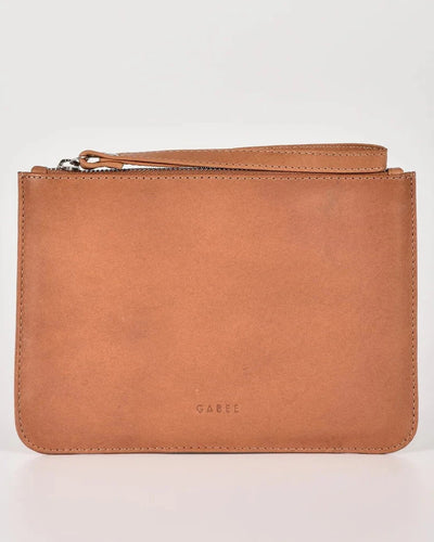 Queens Leather Pouch in Tan colour