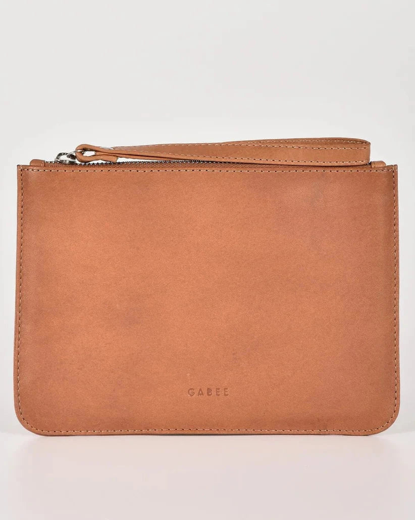 Queens Leather Pouch in Tan colour