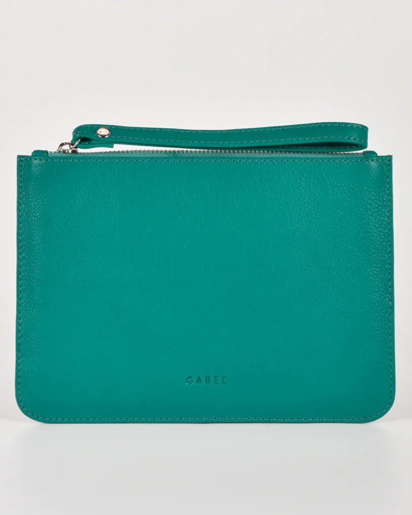 Queens Leather Pouch in Turquoise colour