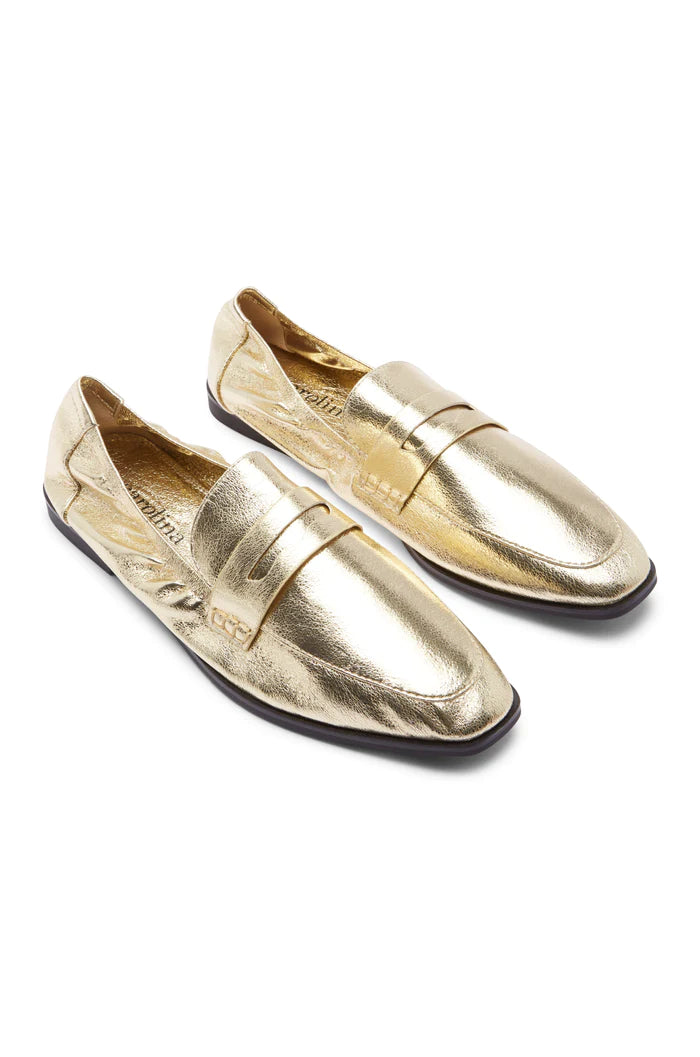 Carolina - Sonia Gold Loafers