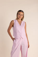 Load image into Gallery viewer, Two-T&#39;s Linen Waist Coat - Pink Rose
