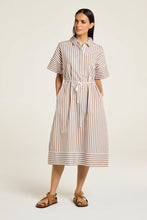 Load image into Gallery viewer, Yarra Trail - Ari Dress in Toffee/White colour front shot
