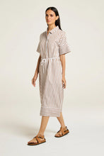 Load image into Gallery viewer, Yarra Trail - Ari Dress in Toffee/White colour side shot
