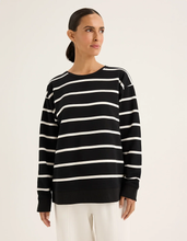 Load image into Gallery viewer, Yarra Trail - Infinity Sweat - Ecru/ Black colour front shot
