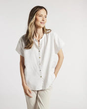 Load image into Gallery viewer, Yarra Trail - Paris Shirt in Stone/ White colour front shot
