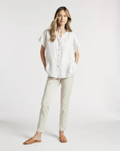 Load image into Gallery viewer, Yarra Trail - Paris Shirt in Stone/ White colour front shot
