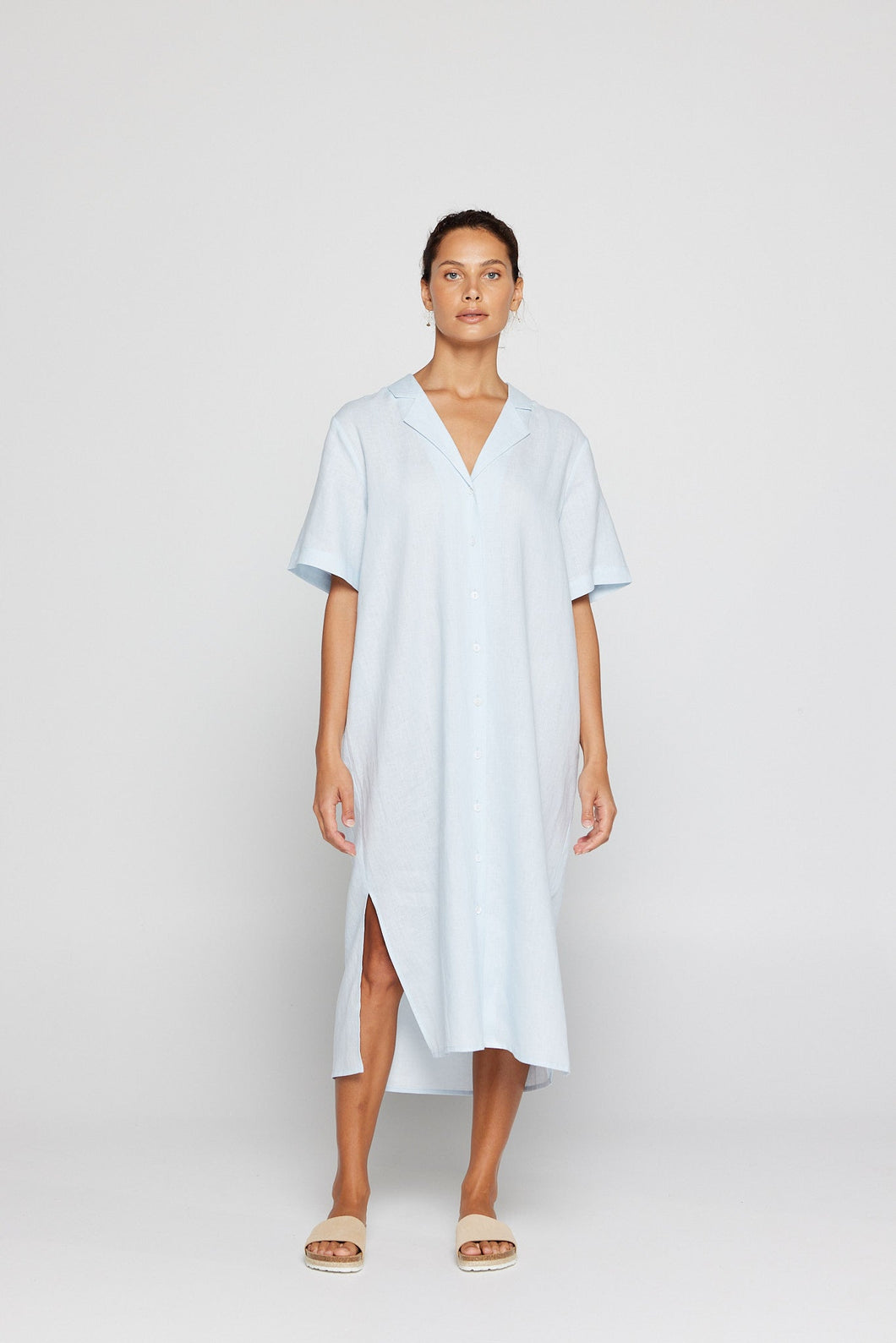 By Ridley Jamie Dress Ocean Color Front View