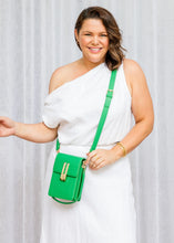 Load image into Gallery viewer, Liv and Milly Harper Handbag - Green wore by a model
