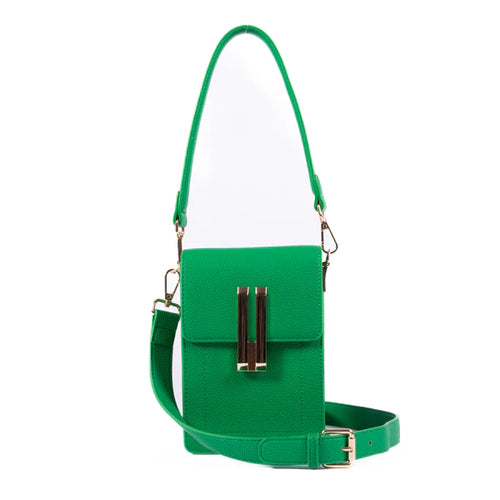 Liv and Milly Harper Handbag - Green Front View