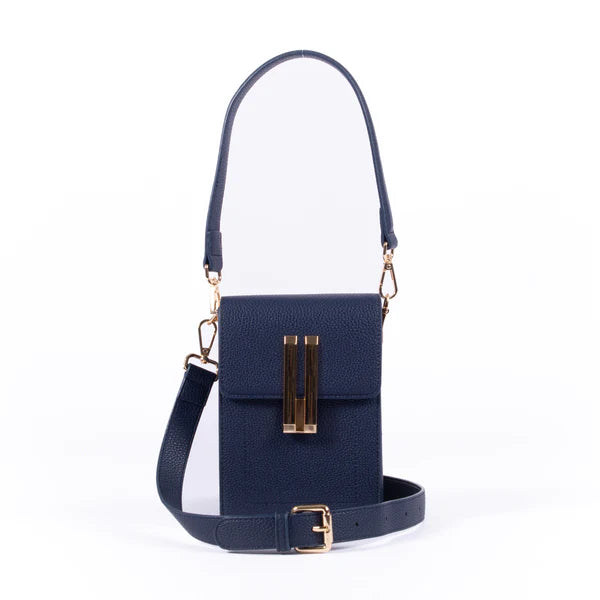 Liv and Milly Harper Handbag - Navy Front View