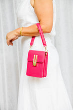 Load image into Gallery viewer, Liv and Milly Harper Handbag - Pink wore by a model
