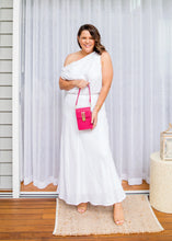 Load image into Gallery viewer, Liv and Milly Harper Handbag - Pink wore by a model
